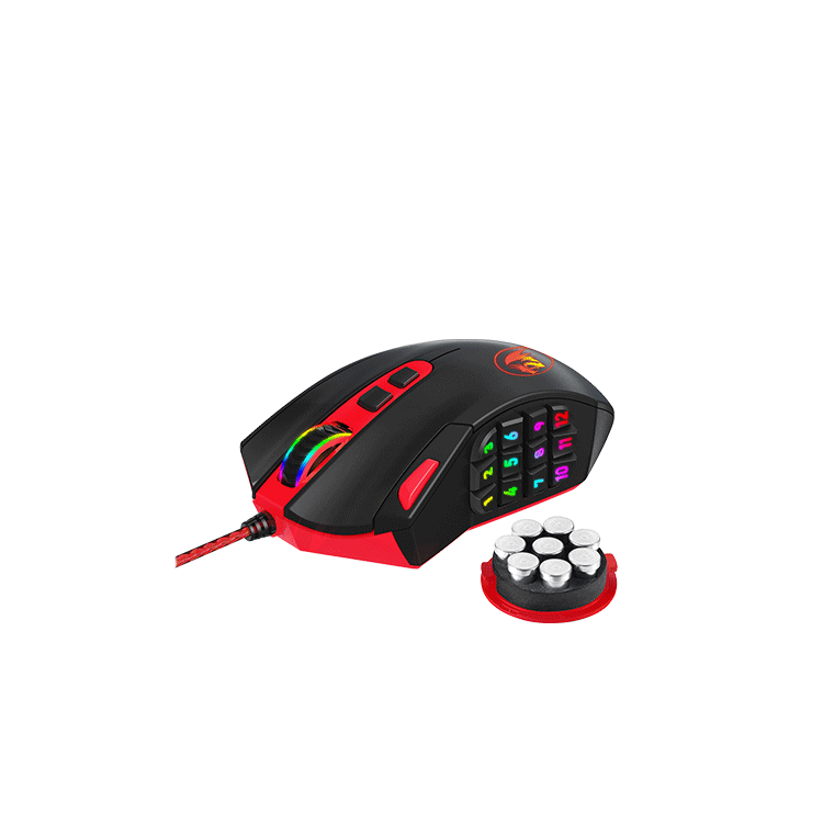 Redragon M901 Gaming Mouse, Wired MMO RGB LED Backlit