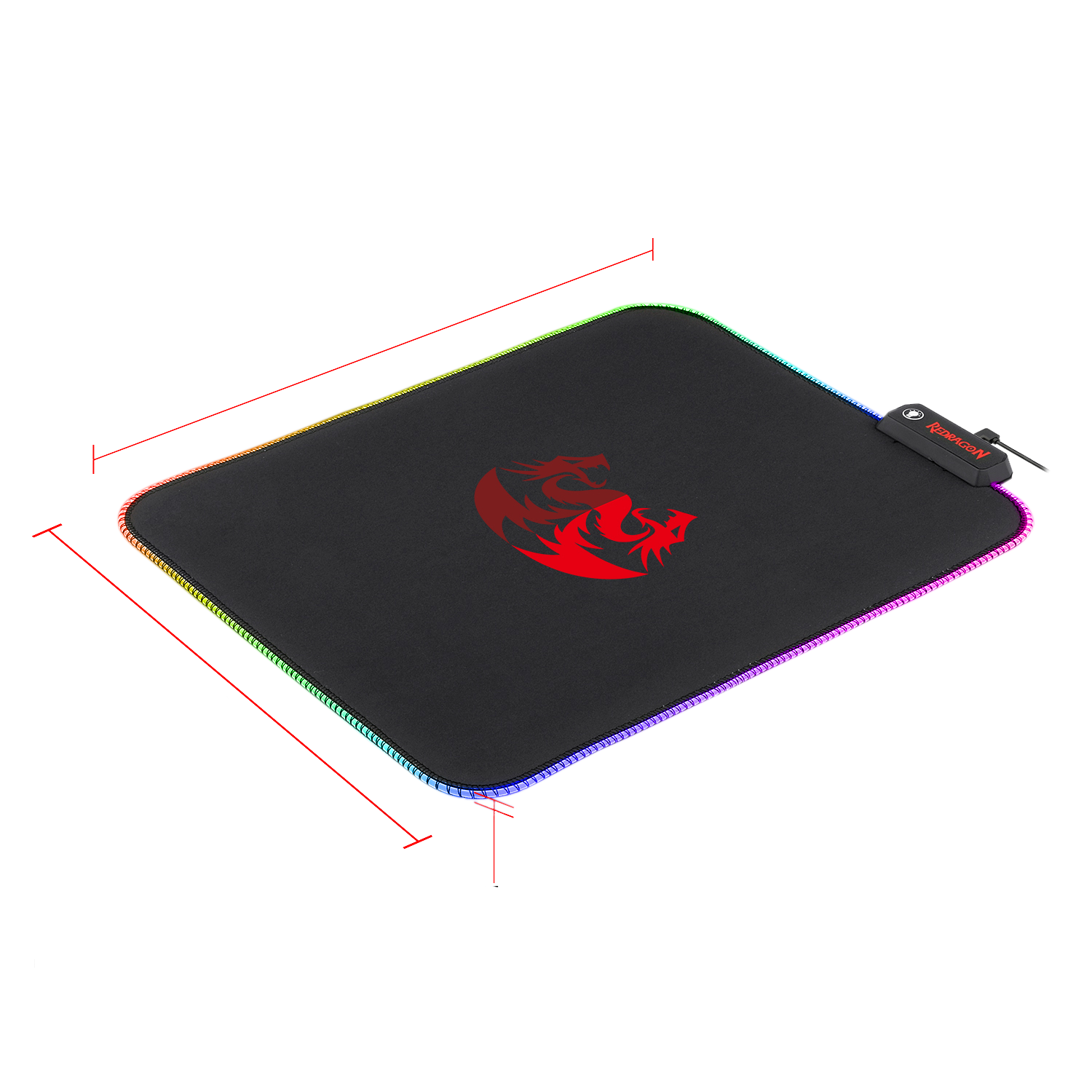  RGB Wired Mouse Pad, Soft Cloth