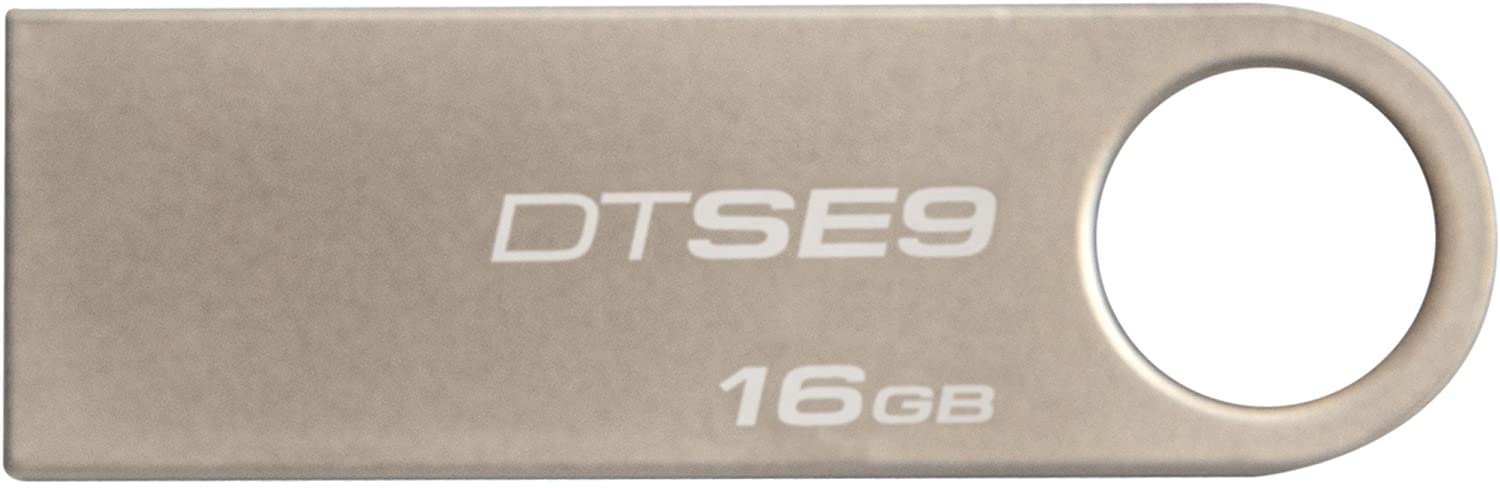 Kingston Digital DataTraveler SE9 16GB USB 2.0 (DTSE9H/16GBZET),Silver